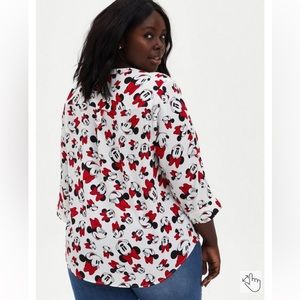 HARPER BLOUSE - DISNEY MINNIE MOUSE GEORGETTE WHITE